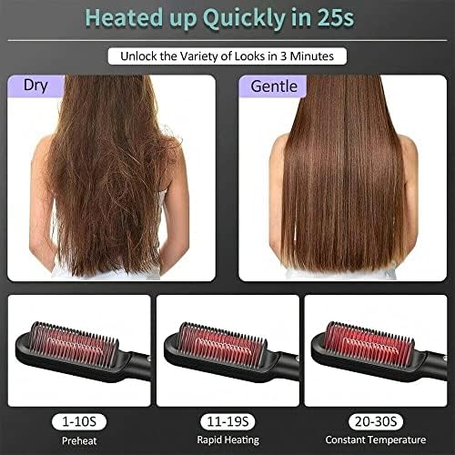 Electric Hair Straightener Comb for Black Hair مشط كهربائي لفرد الشعر للشعر الأسود