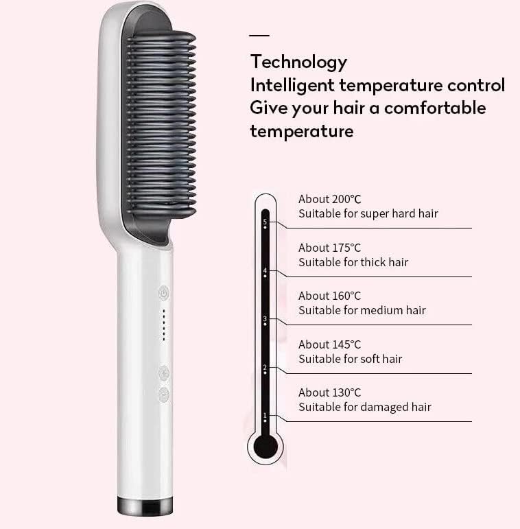 Electric Hair Straightener Comb for Black Hair مشط كهربائي لفرد الشعر للشعر الأسود