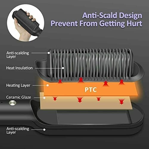 Electric Hair Straightener Comb for Black Hair مشط كهربائي لفرد الشعر للشعر الأسود