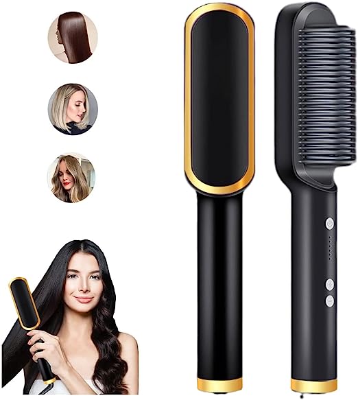 Electric Hair Straightener Comb for Black Hair مشط كهربائي لفرد الشعر للشعر الأسود